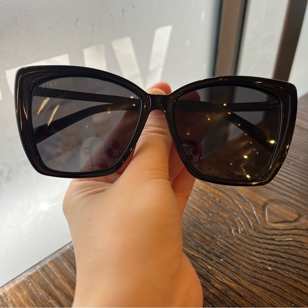 DIFF Eyewear Black Sunglasses BECKY II BK-GR30P PRC!